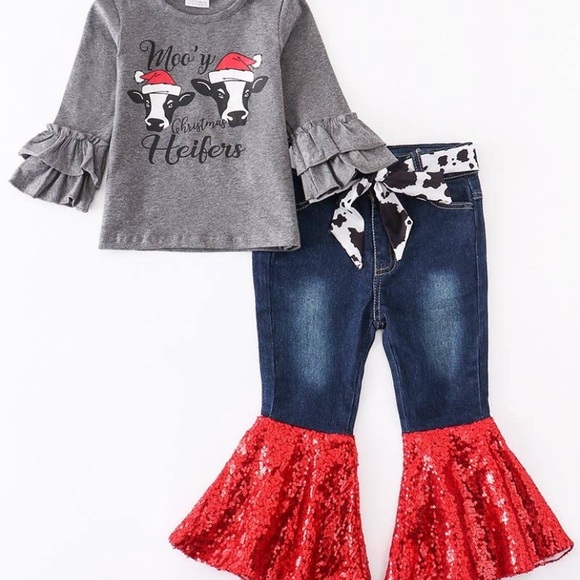 Honeydew Other - Honeydew Heifer Sequins Bell Denim Set